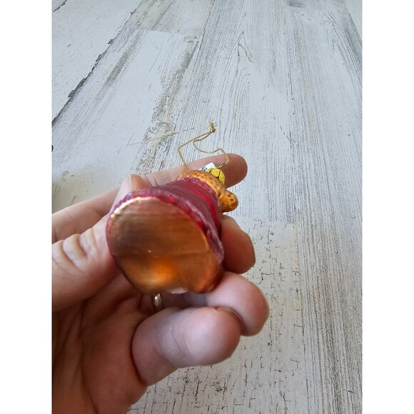 Vintage glass bear stocking ornament set presents glitter gold red Xmas tree - Picture 14 of 14